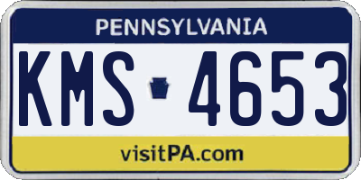 PA license plate KMS4653