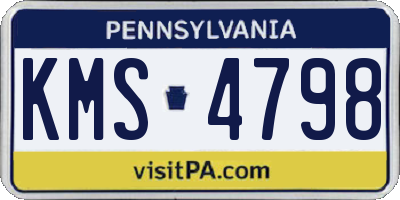 PA license plate KMS4798