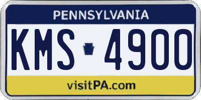 PA license plate KMS4900