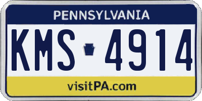 PA license plate KMS4914
