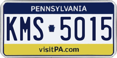 PA license plate KMS5015