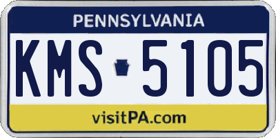 PA license plate KMS5105