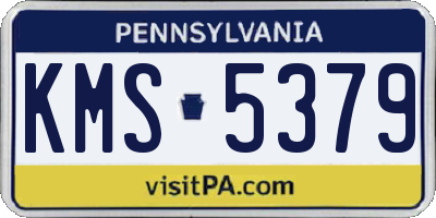 PA license plate KMS5379