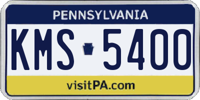 PA license plate KMS5400