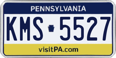 PA license plate KMS5527