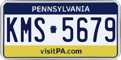 PA license plate KMS5679