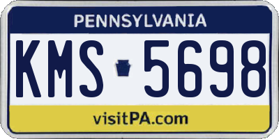 PA license plate KMS5698