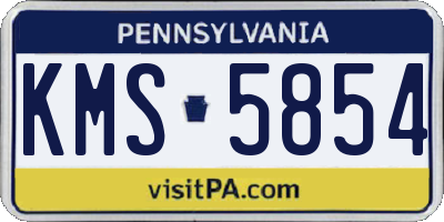 PA license plate KMS5854