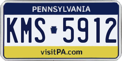PA license plate KMS5912