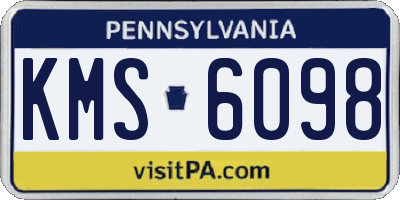 PA license plate KMS6098