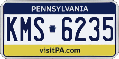 PA license plate KMS6235