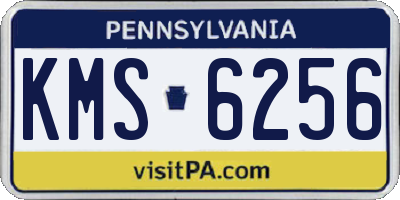 PA license plate KMS6256