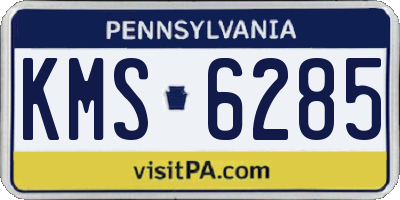 PA license plate KMS6285