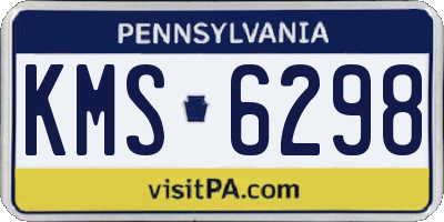 PA license plate KMS6298