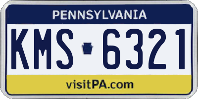 PA license plate KMS6321
