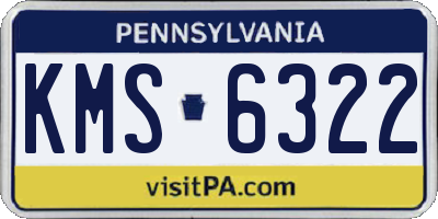 PA license plate KMS6322