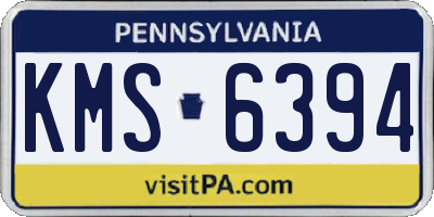 PA license plate KMS6394