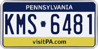PA license plate KMS6481