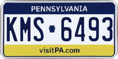 PA license plate KMS6493