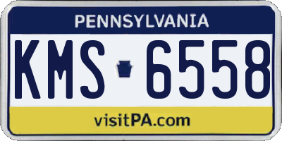 PA license plate KMS6558