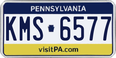 PA license plate KMS6577