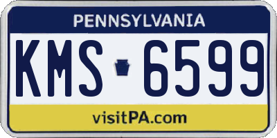 PA license plate KMS6599