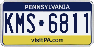PA license plate KMS6811