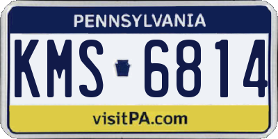 PA license plate KMS6814