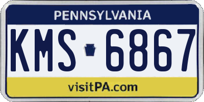 PA license plate KMS6867