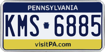 PA license plate KMS6885
