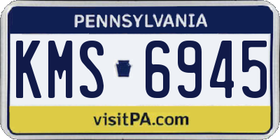 PA license plate KMS6945
