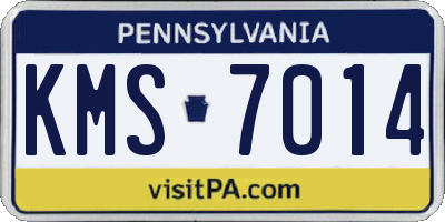 PA license plate KMS7014