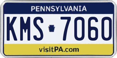 PA license plate KMS7060