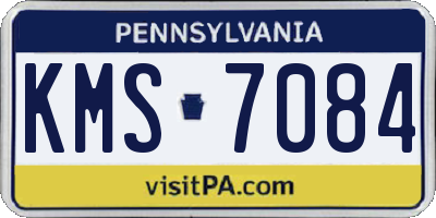PA license plate KMS7084