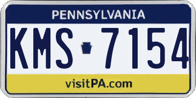 PA license plate KMS7154