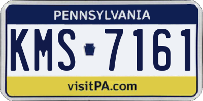 PA license plate KMS7161