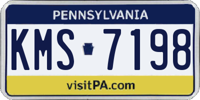 PA license plate KMS7198