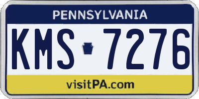 PA license plate KMS7276
