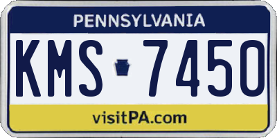 PA license plate KMS7450