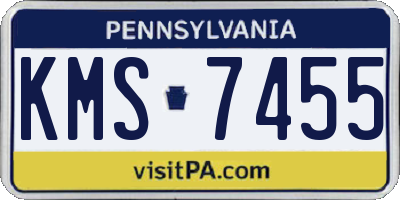 PA license plate KMS7455
