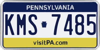 PA license plate KMS7485