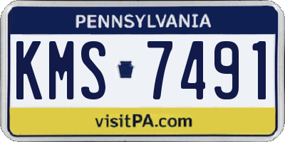 PA license plate KMS7491