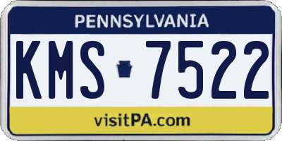 PA license plate KMS7522