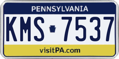 PA license plate KMS7537