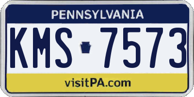 PA license plate KMS7573