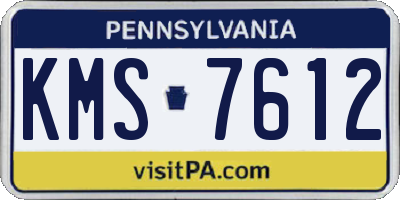 PA license plate KMS7612