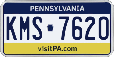 PA license plate KMS7620