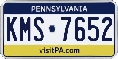 PA license plate KMS7652