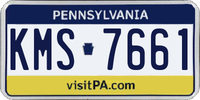 PA license plate KMS7661