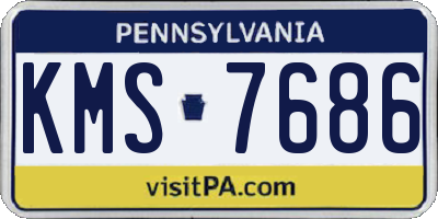 PA license plate KMS7686